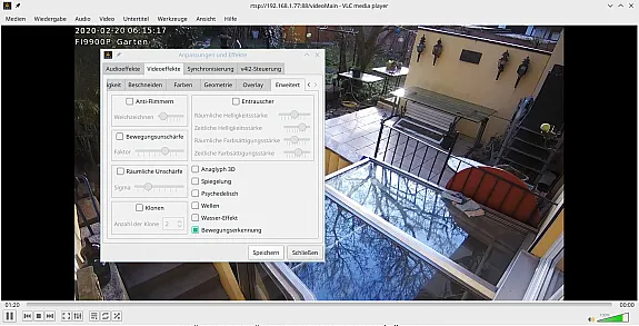 VLC Bewegungserkennung VLC Bewegungserkennung